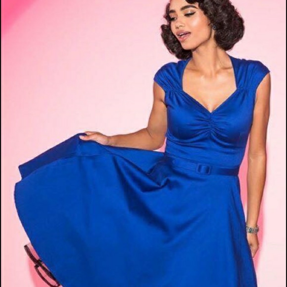 Used Pinup Couture Heidi Dress in Blue S